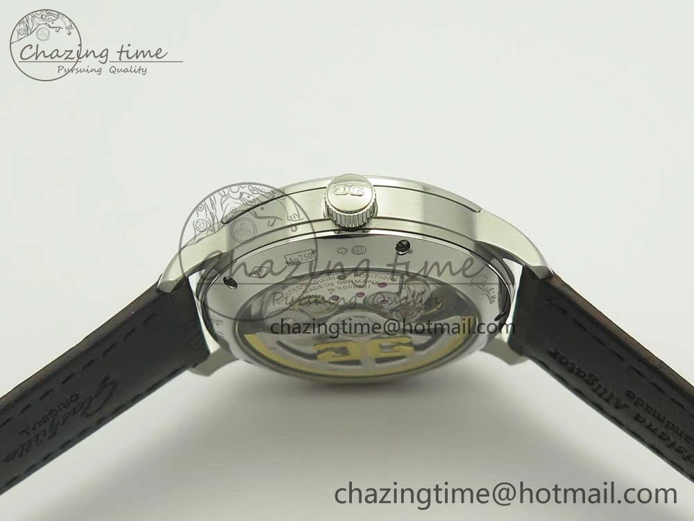 Excellence Panorama Date SS ETCF Gray Dial on Brown Leather Strap A FreshLook 6637