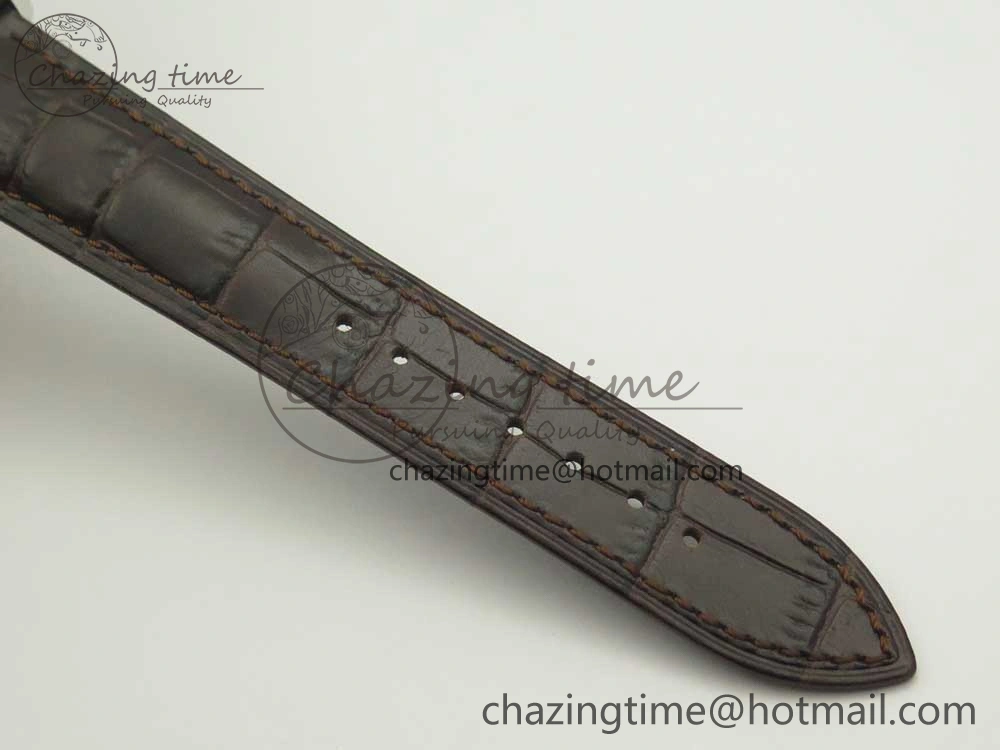 Excellence Panorama Date SS ETCF Gray Dial on Brown Leather Strap A FreshLook 6637