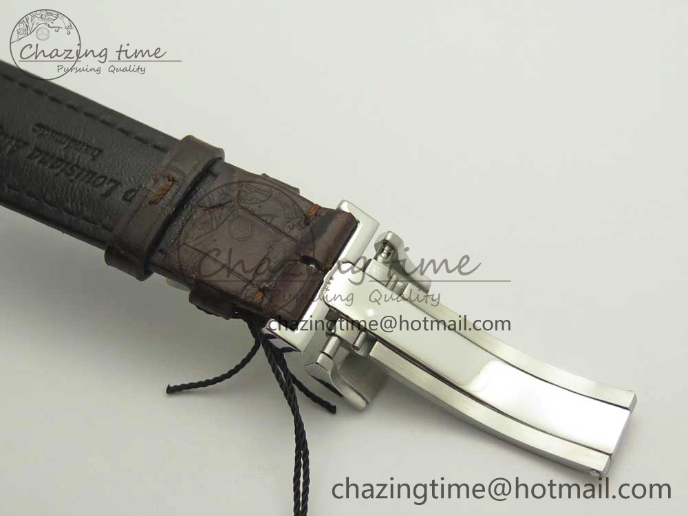 Excellence Panorama Date SS ETCF Gray Dial on Brown Leather Strap A FreshLook 6637