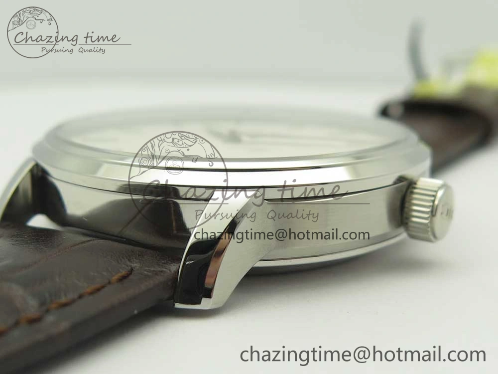 Cozy Excellence Panorama Date SS ETCF White Dial on Brown Leather Strap A 6638
