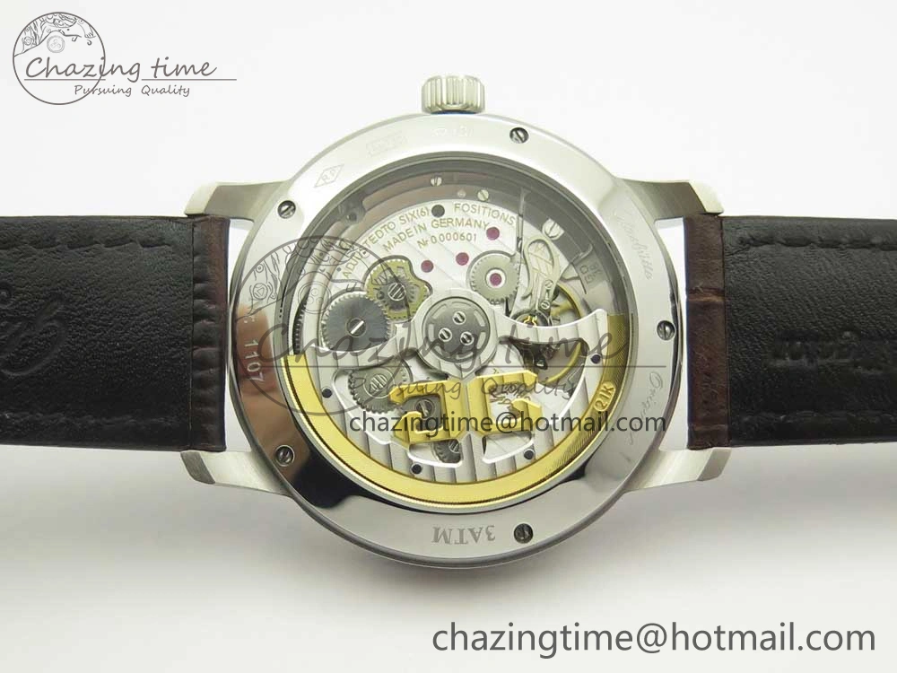 Cozy Excellence Panorama Date SS ETCF White Dial on Brown Leather Strap A 6638