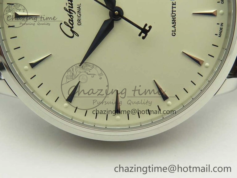 Cozy Excellence Panorama Date SS ETCF White Dial on Brown Leather Strap A 6638