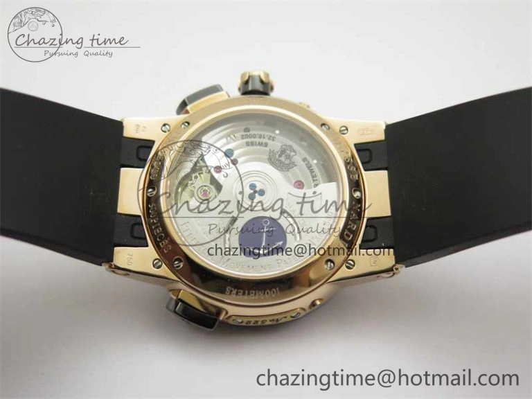 OdorResistant Executive El Toro RG 3EF 1:1 Best Edition Black Dial on Black Rubber Strap Asian UN- 9804