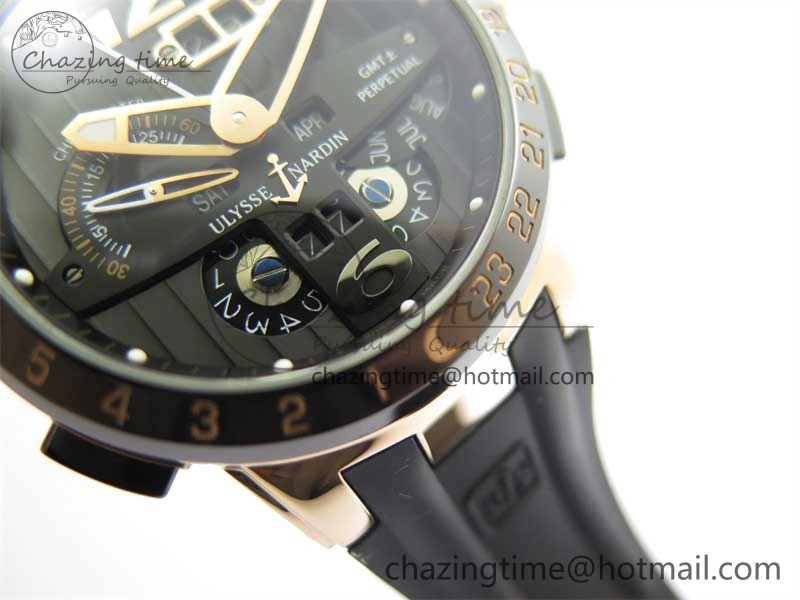 OdorResistant Executive El Toro RG 3EF 1:1 Best Edition Black Dial on Black Rubber Strap Asian UN- 9804
