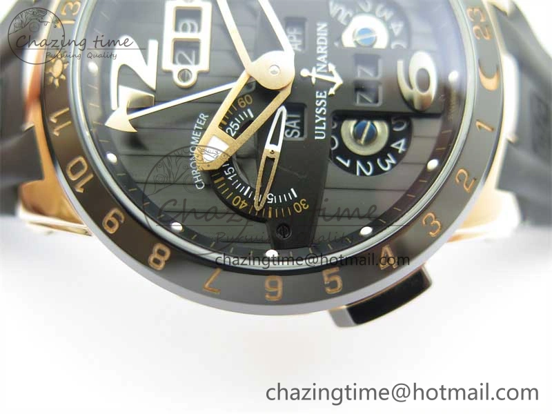 OdorResistant Executive El Toro RG 3EF 1:1 Best Edition Black Dial on Black Rubber Strap Asian UN- 9804
