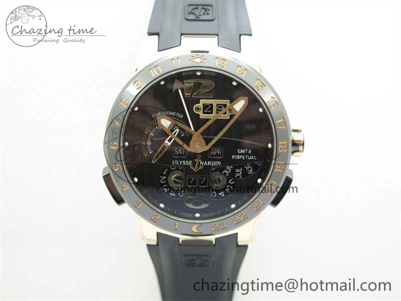 OdorResistant Executive El Toro RG 3EF 1:1 Best Edition Black Dial on Black Rubber Strap Asian UN- 9804