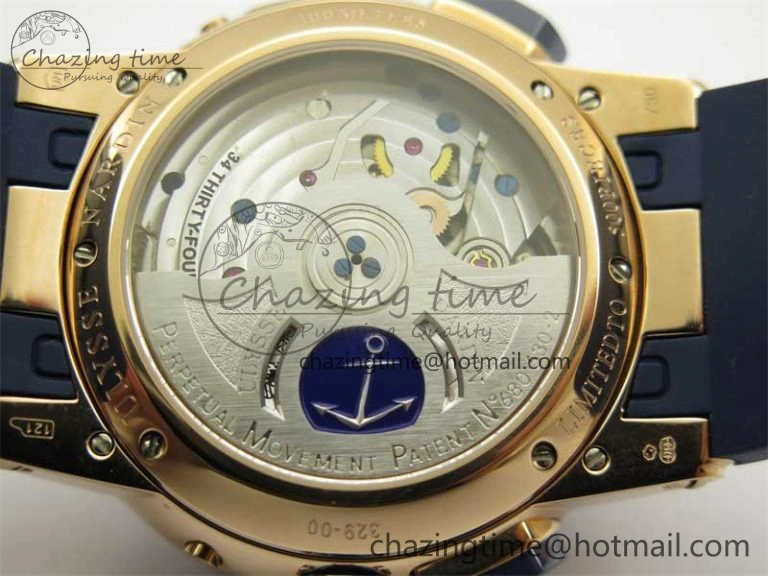 HighQuality Executive El Toro RG 3EF 1:1 Best Edition Blue Dial on Blue Rubber Strap Asian UN- 9807