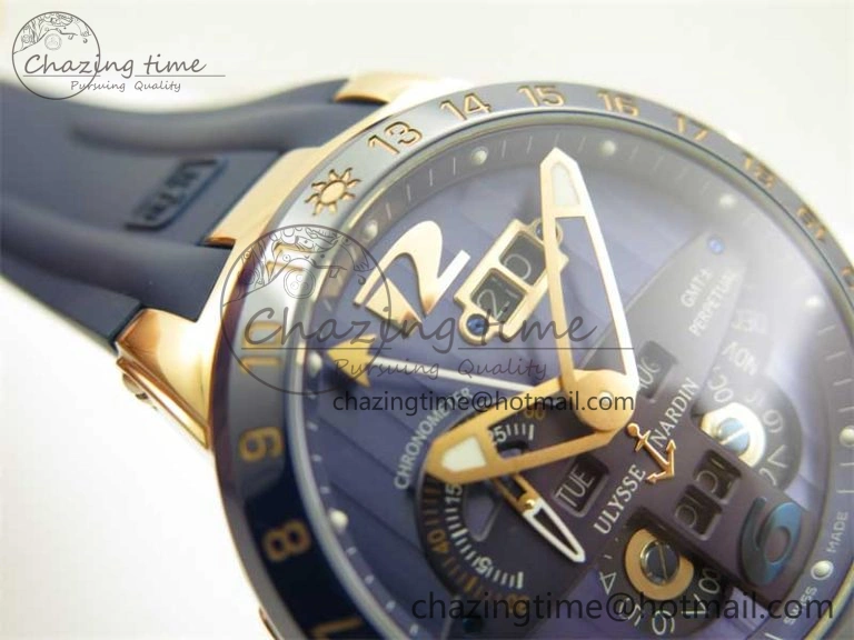 HighQuality Executive El Toro RG 3EF 1:1 Best Edition Blue Dial on Blue Rubber Strap Asian UN- 9807