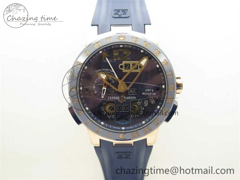 HighQuality Executive El Toro RG 3EF 1:1 Best Edition Blue Dial on Blue Rubber Strap Asian UN- 9807