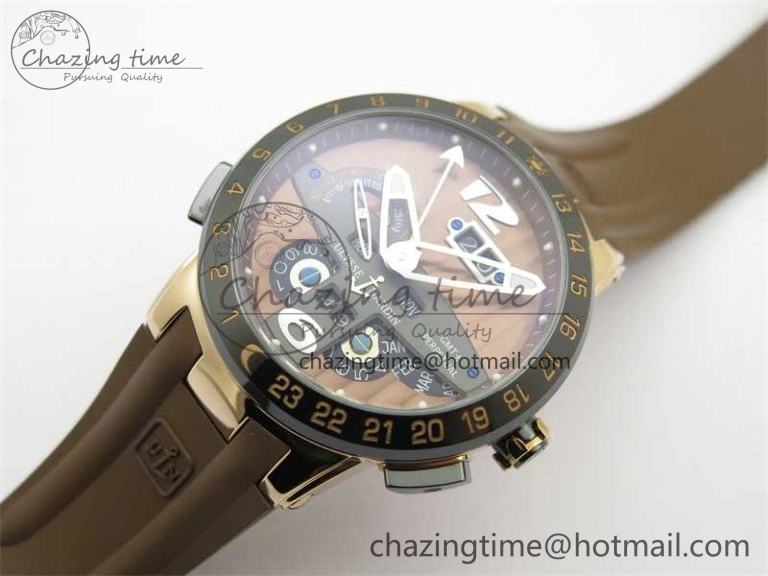 Executive El Toro RG 3EF 1:1 Best Edition Brown Dial on Brown Rubber Strap Asian UN- Upgraded 9805