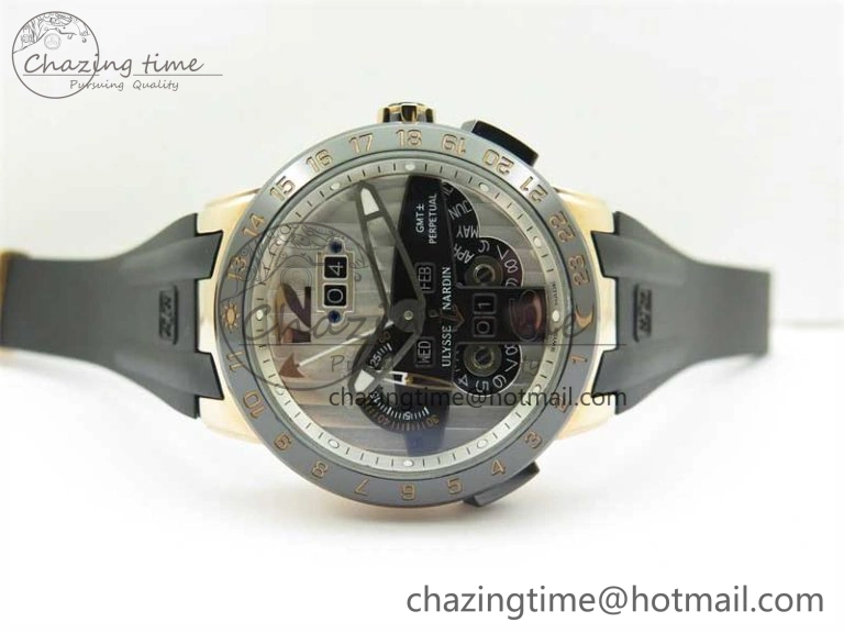 HighPerformance Executive El Toro RG 3EF 1:1 Best Edition Silver Dial on Black Rubber Strap Asian UN- 9806