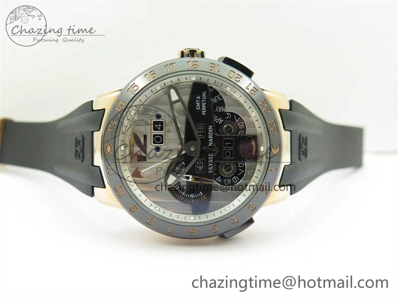 HighPerformance Executive El Toro RG 3EF 1:1 Best Edition Silver Dial on Black Rubber Strap Asian UN- 9806