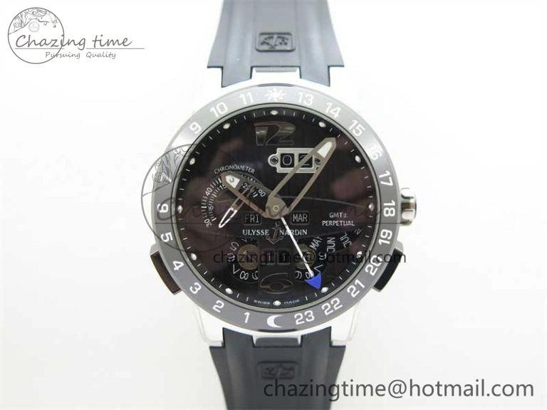 Executive El Toro SS 3EF 1:1 Best Edition Black Dial on Black Rubber Strap Asian UN- EasyMatch 9808