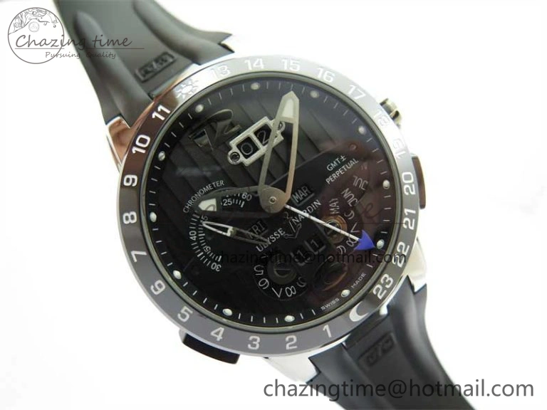 Executive El Toro SS 3EF 1:1 Best Edition Black Dial on Black Rubber Strap Asian UN- EasyMatch 9808