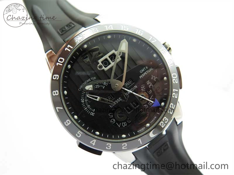 Executive El Toro SS 3EF 1:1 Best Edition Black Dial on Black Rubber Strap Asian UN- EasyMatch 9808