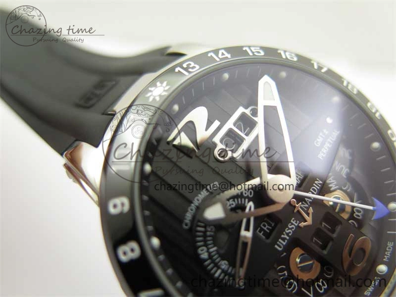 Executive El Toro SS 3EF 1:1 Best Edition Black Dial on Black Rubber Strap Asian UN- EasyMatch 9808