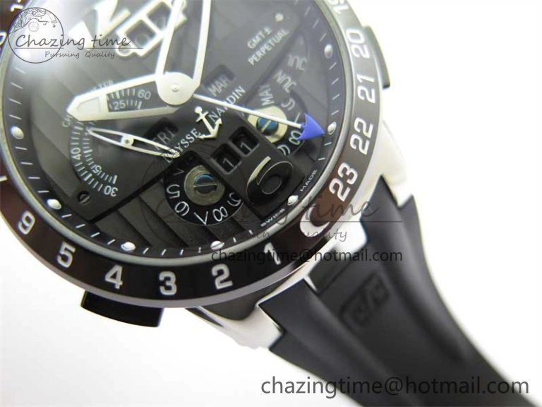 Executive El Toro SS 3EF 1:1 Best Edition Black Dial on Black Rubber Strap Asian UN- EasyMatch 9808
