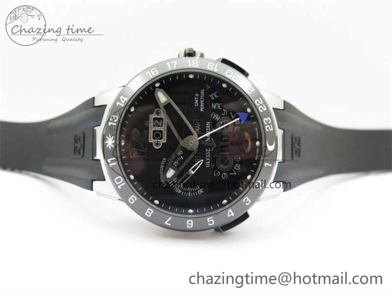Executive El Toro SS 3EF 1:1 Best Edition Black Dial on Black Rubber Strap Asian UN- EasyMatch 9808