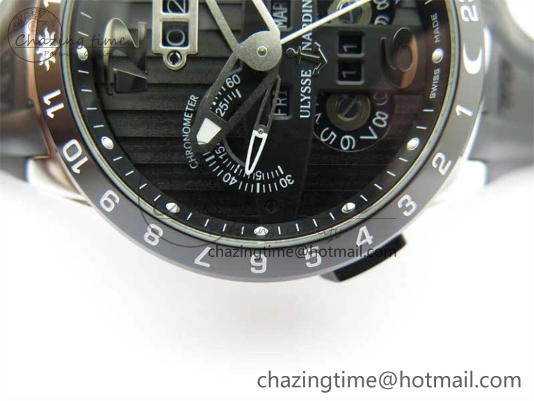 Executive El Toro SS 3EF 1:1 Best Edition Black Dial on Black Rubber Strap Asian UN- EasyMatch 9808