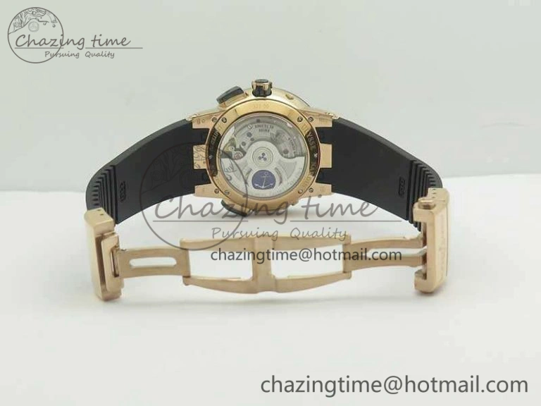 Executive Toro RG TWA 1:1 Best Edition Black Dial On Rubber Strap Asian UN- EasyCare 9812