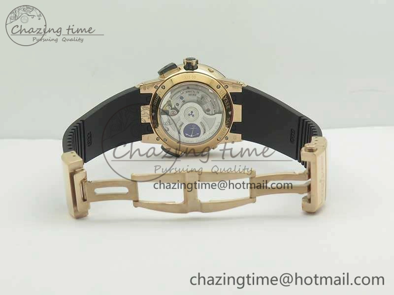 Executive Toro RG TWA 1:1 Best Edition Black Dial On Rubber Strap Asian UN- EasyCare 9812