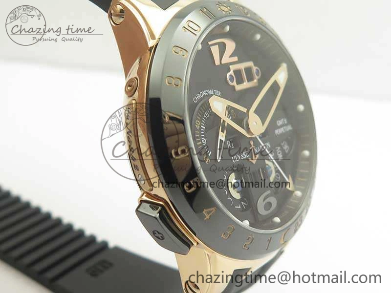 Executive Toro RG TWA 1:1 Best Edition Black Dial On Rubber Strap Asian UN- EasyCare 9812