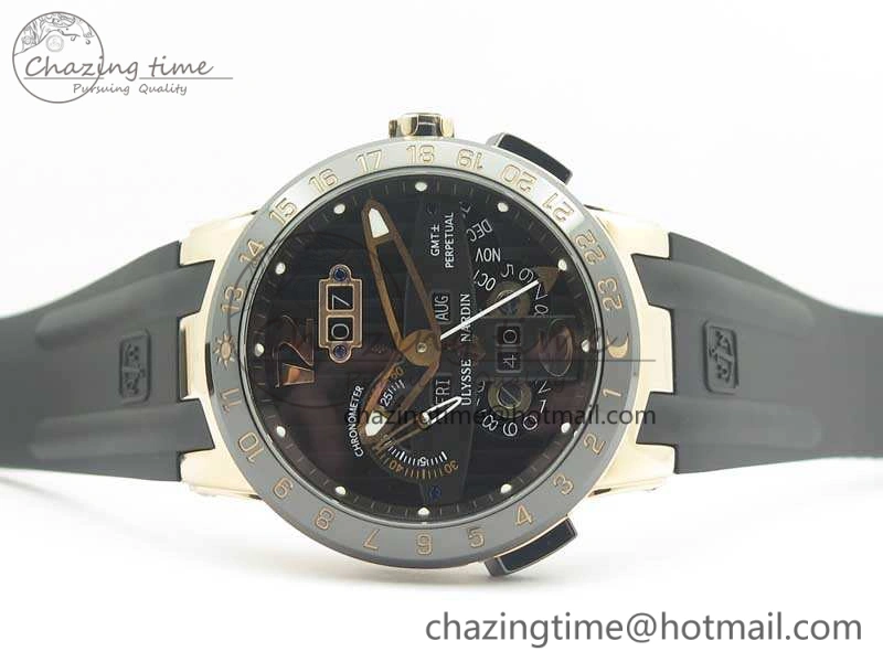 Executive Toro RG TWA 1:1 Best Edition Black Dial On Rubber Strap Asian UN- EasyCare 9812