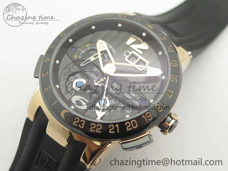 Executive Toro RG TWA 1:1 Best Edition Black Dial On Rubber Strap Asian UN- EasyCare 9812