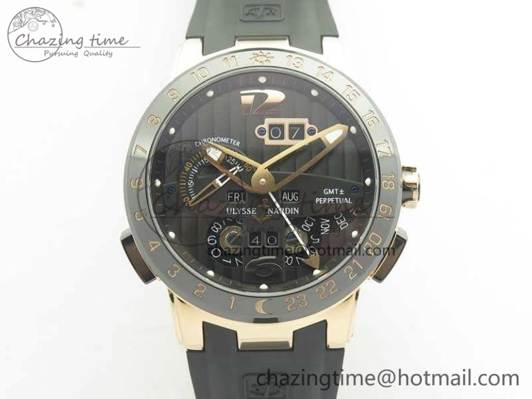 Executive Toro RG TWA 1:1 Best Edition Black Dial On Rubber Strap Asian UN- EasyCare 9812