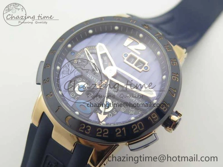 Cozy Executive Toro RG TWA 1:1 Best Edition Blue Dial On Rubber Strap Asian UN- 9809