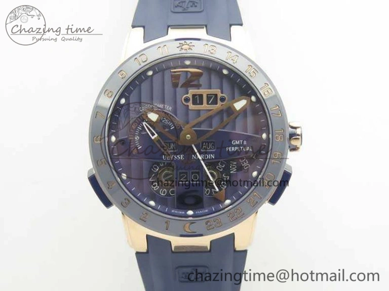 Cozy Executive Toro RG TWA 1:1 Best Edition Blue Dial On Rubber Strap Asian UN- 9809