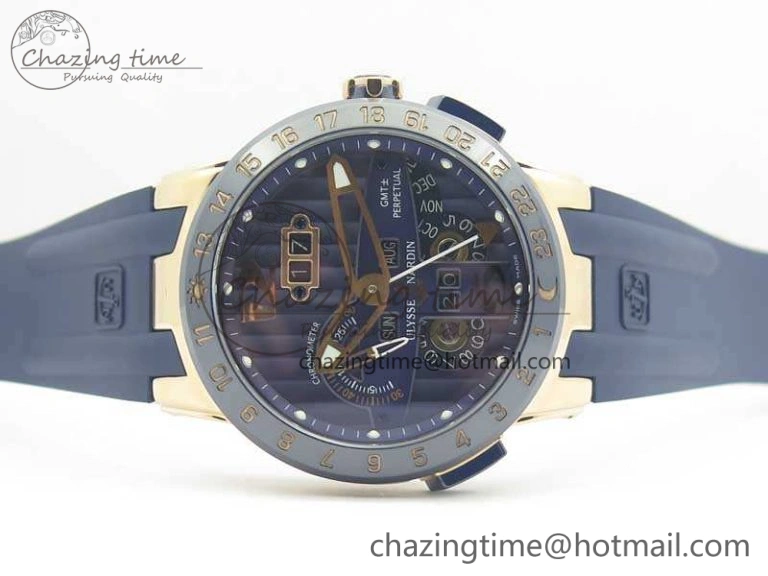 Cozy Executive Toro RG TWA 1:1 Best Edition Blue Dial On Rubber Strap Asian UN- 9809