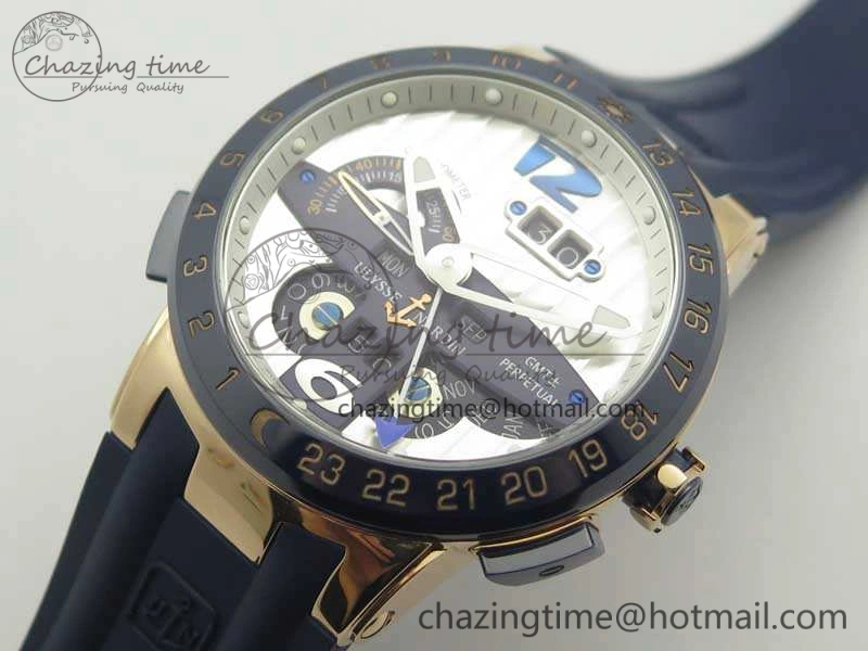 Executive Toro RG TWA 1:1 Best Edition White Dial On Rubber Strap Asian UN- Chic 9813