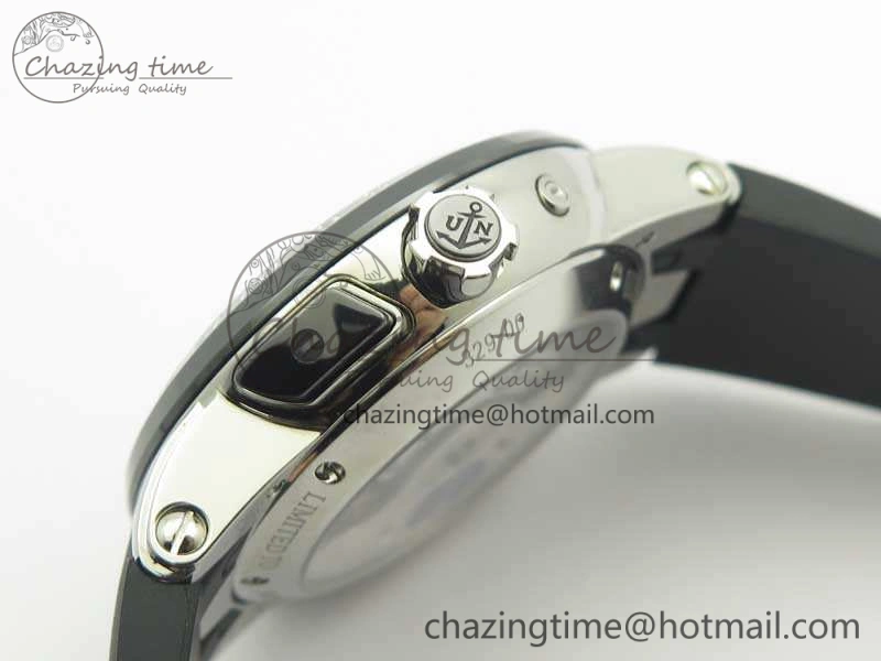 TimelessDesign Executive Toro SS TWA 1:1 Best Edition Black Dial On Rubber Strap Asian UN- 9815