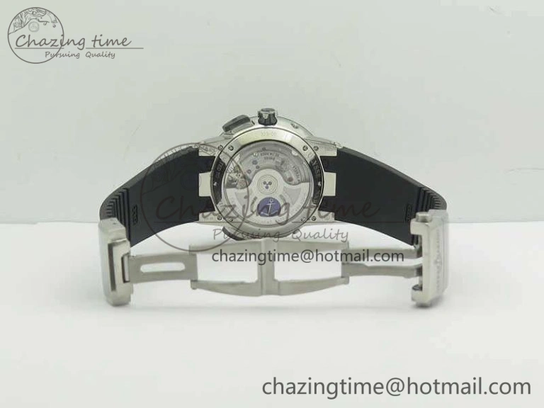 TimelessDesign Executive Toro SS TWA 1:1 Best Edition Black Dial On Rubber Strap Asian UN- 9815