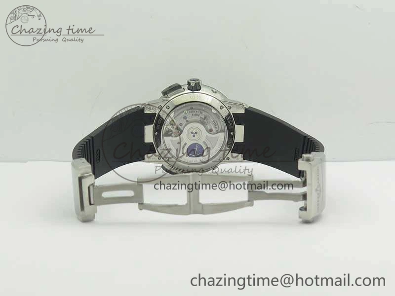 TimelessDesign Executive Toro SS TWA 1:1 Best Edition Black Dial On Rubber Strap Asian UN- 9815