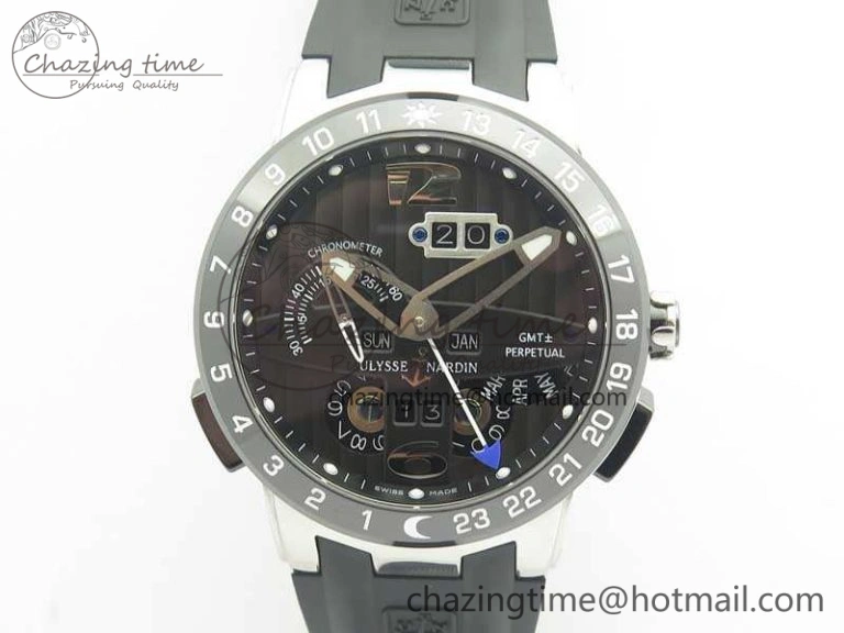TimelessDesign Executive Toro SS TWA 1:1 Best Edition Black Dial On Rubber Strap Asian UN- 9815
