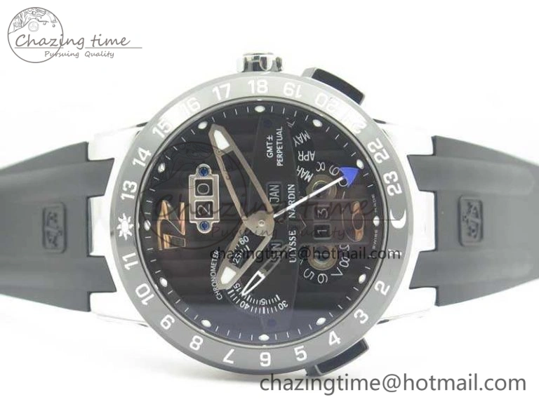 TimelessDesign Executive Toro SS TWA 1:1 Best Edition Black Dial On Rubber Strap Asian UN- 9815