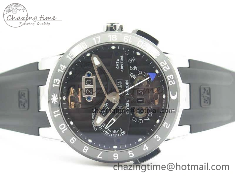 TimelessDesign Executive Toro SS TWA 1:1 Best Edition Black Dial On Rubber Strap Asian UN- 9815