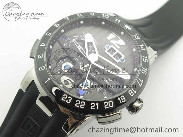 TimelessDesign Executive Toro SS TWA 1:1 Best Edition Black Dial On Rubber Strap Asian UN- 9815