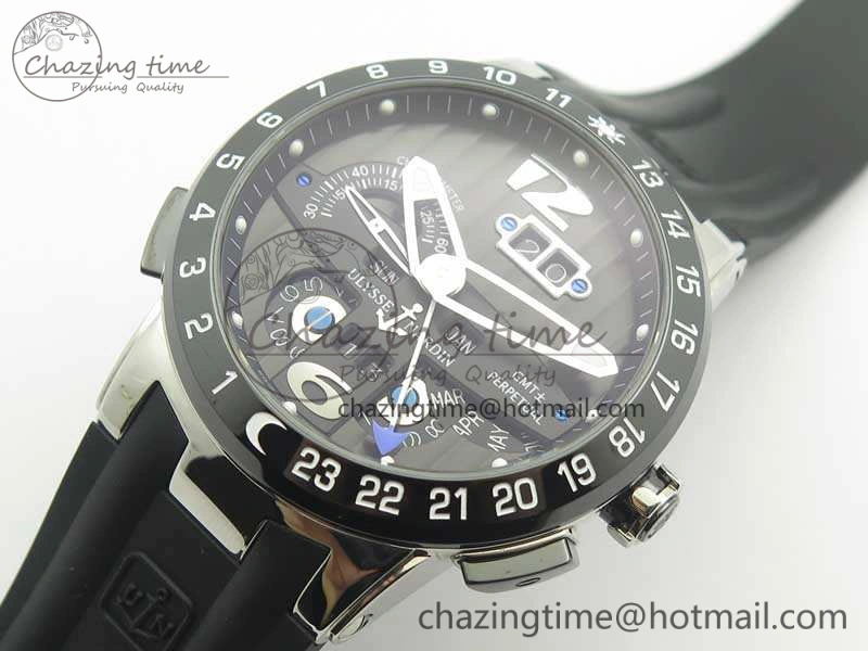 TimelessDesign Executive Toro SS TWA 1:1 Best Edition Black Dial On Rubber Strap Asian UN- 9815