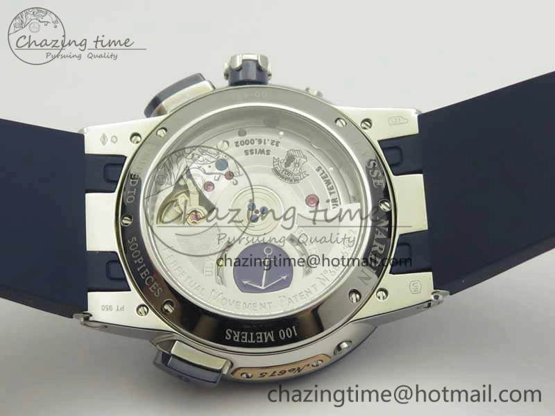 Resilient Executive Toro SS TWA 1:1 Best Edition Blue Dial On Rubber Strap Asian UN- 9814