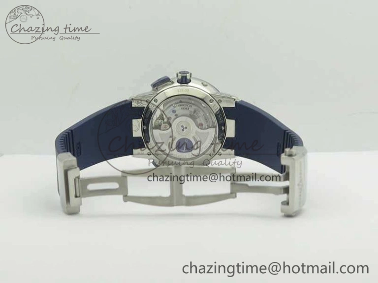 Resilient Executive Toro SS TWA 1:1 Best Edition Blue Dial On Rubber Strap Asian UN- 9814