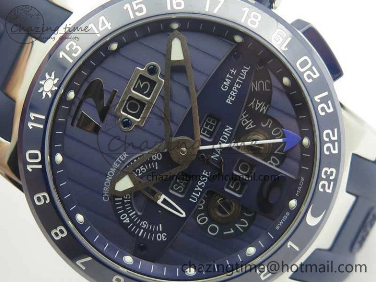 Resilient Executive Toro SS TWA 1:1 Best Edition Blue Dial On Rubber Strap Asian UN- 9814