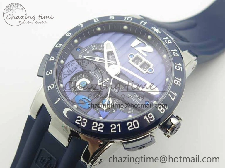Resilient Executive Toro SS TWA 1:1 Best Edition Blue Dial On Rubber Strap Asian UN- 9814
