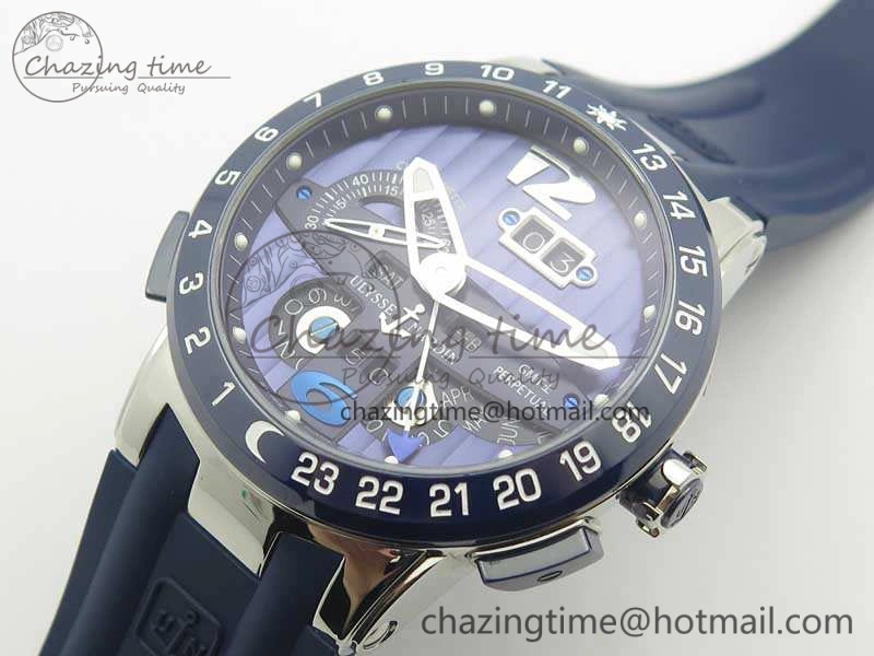 Resilient Executive Toro SS TWA 1:1 Best Edition Blue Dial On Rubber Strap Asian UN- 9814