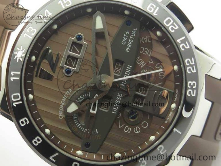Executive Toro SS TWA 1:1 Best Edition Brown Dial On Rubber Strap Asian UN- SunProtective 9816