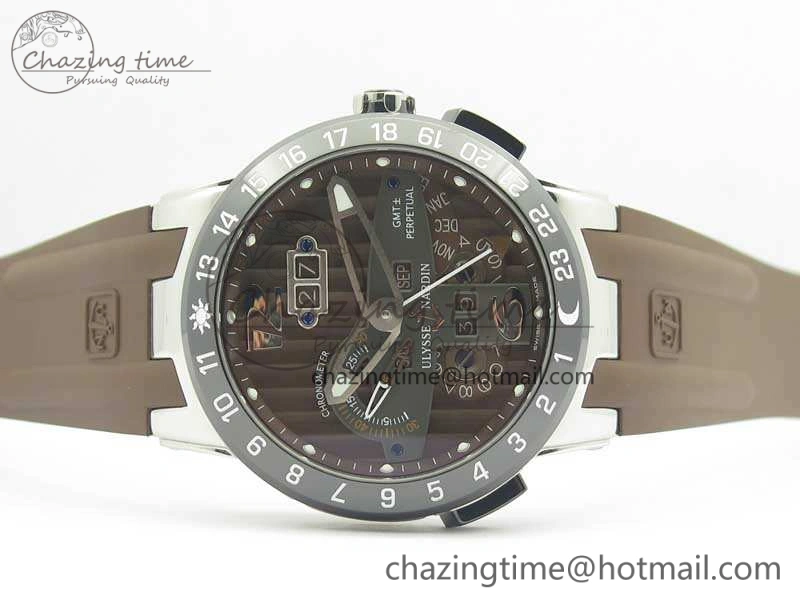 Executive Toro SS TWA 1:1 Best Edition Brown Dial On Rubber Strap Asian UN- SunProtective 9816