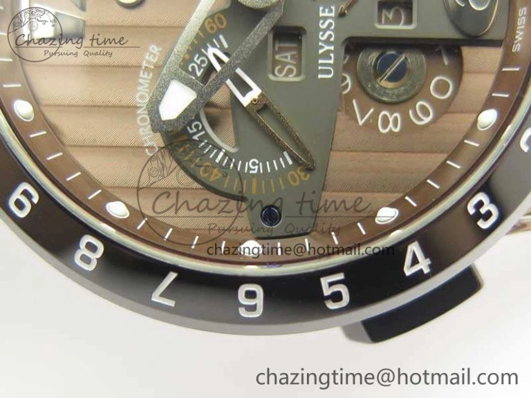 Executive Toro SS TWA 1:1 Best Edition Brown Dial On Rubber Strap Asian UN- SunProtective 9816