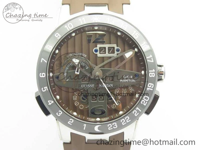 Executive Toro SS TWA 1:1 Best Edition Brown Dial On Rubber Strap Asian UN- SunProtective 9816